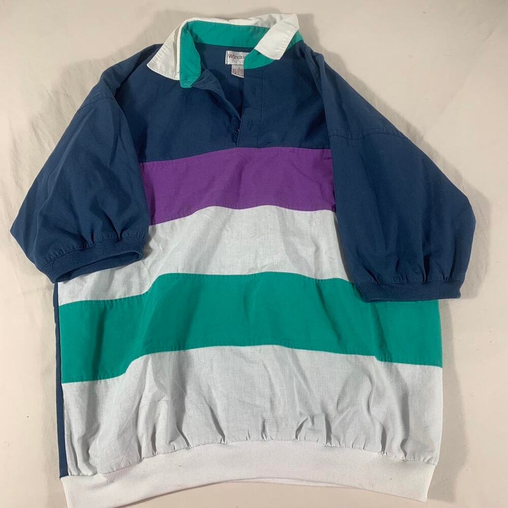 Vintage navy blue white purple
